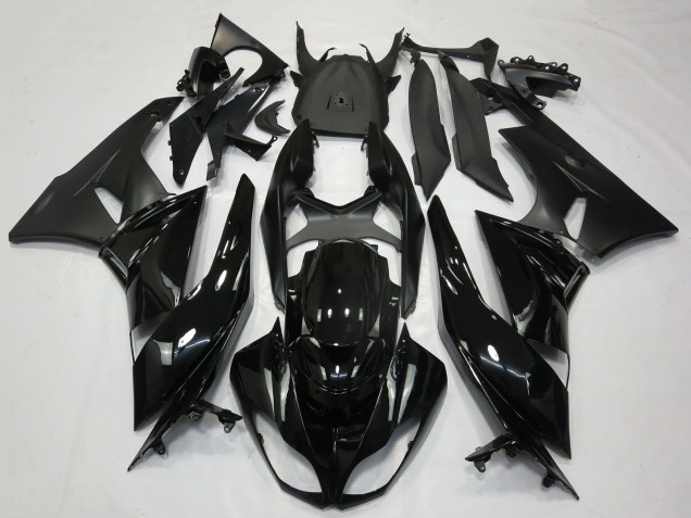 Carene Moto Kawasaki ZX6R 2009-2012 - Nero Lucido Nero Opaco