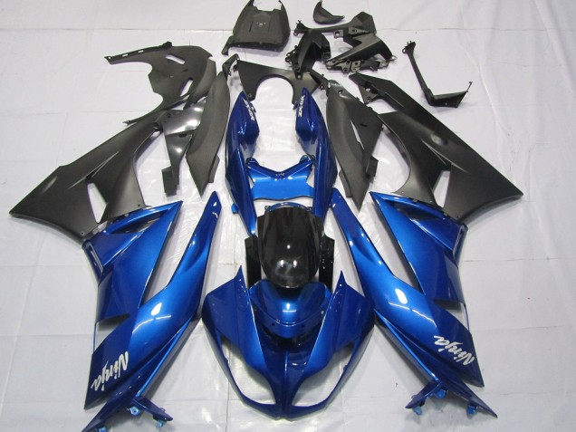 Carene Moto Kawasaki ZX6R 2009-2012 - Blu Nero Lucido Nero Opaco Bianco Ninja