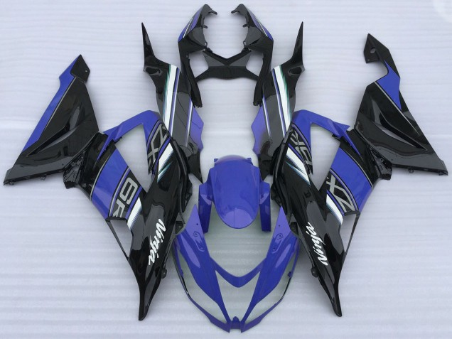 Carene Moto Kawasaki ZX6R 2013-2018 - Blu Nero Bianco