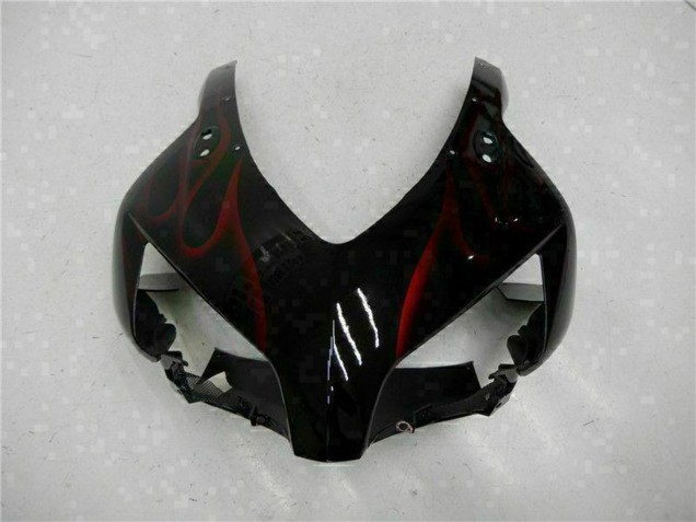 Carene Moto Honda CBR1000RR 2004-2005 - Nero Lucido Rosso Fiamma