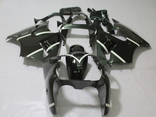 Carene Moto Kawasaki ZX6R 2000-2002 - Nero Lucido Bianco