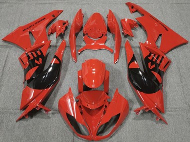 Carene Moto Kawasaki ZX6R 2009-2012 - Rosso Nero Lucido Punisher