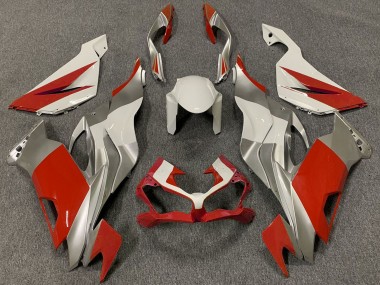 Carene Moto Kawasaki ZX6R 2019-2022 - Bianco Argento Rosso