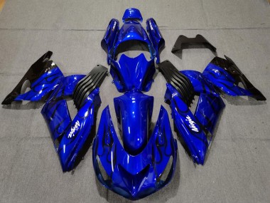 Carene Moto Kawasaki ZX14R 2006-2011 - Blu Nero Fiamma