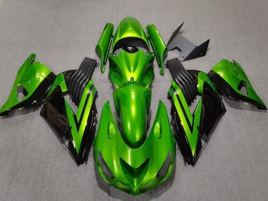 Carene Moto Kawasaki ZX14R 2006-2011 - Verde Nero Lucido