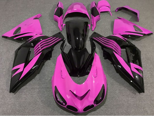Carene Moto Kawasaki ZX14R 2006-2011 - Rosa Nero Lucido