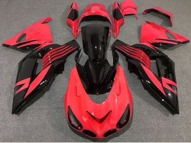Carena Moto Kawasaki ZX14R 2006-2011 - Rosso Nero Lucido