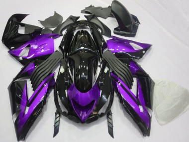 Carene Moto Kawasaki ZX14R 2006-2011 - Viola Nero Lucido