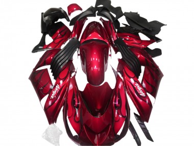 Carene Moto Kawasaki ZX14R 2006-2011 - Rosso Nero Fiamma Bianco Ninja