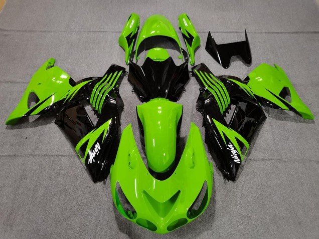 Carene Moto Kawasaki ZX14R 2006-2011 - Verde Nero Lucido Bianco Ninja