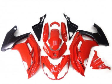 Carene Moto Kawasaki ER6F 2012-2014 - Rosso Nero Lucido