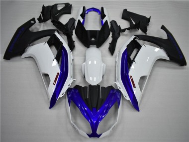 Carene Moto Kawasaki Ninja 650R 2009-2011 - Bianco Blu Nero Opaco