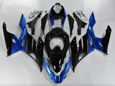 Carene Moto Kawasaki Ninja 400 2018-2024 - Blu Nero Lucido