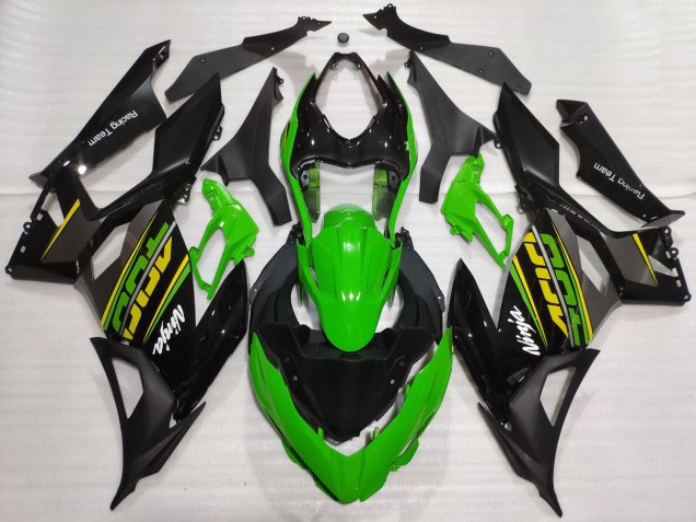 Carene Moto Kawasaki Ninja 400 2018-2024 - Verde Nero Lucido Nero Opaco OEM Stile
