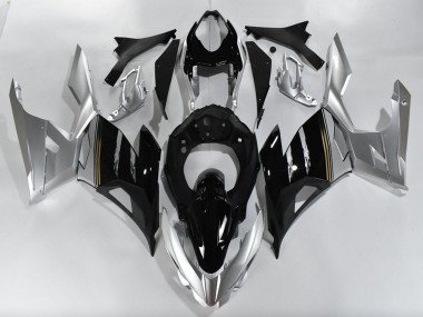 Carene Moto Kawasaki Ninja 400 2018-2024 - Argento Nero Lucido