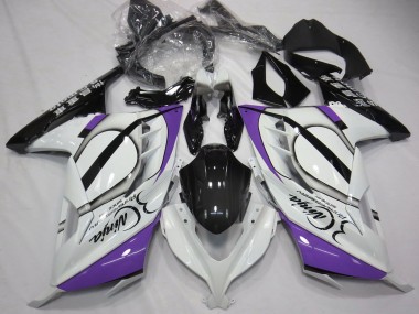 Carene Moto Kawasaki Ninja 300 2013-2017 - Lucido Bianco Viola Nero