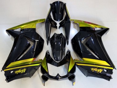 Carene Moto Kawasaki Ninja 250 2008-2012 - Nero Lucido Giallo