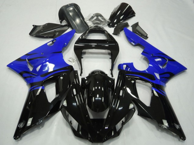Carene Moto Yamaha R1 2000-2001 - Blu Nero Lucido Fiamma