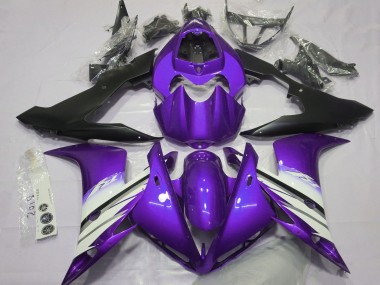 Carene Moto Yamaha R1 2004-2006 - Viola Bianco Nero Opaco
