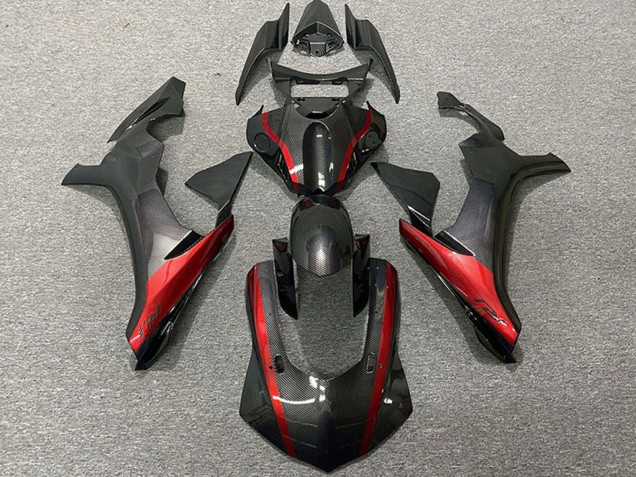 Carene Moto Yamaha R1 2015-2019 - Fibra di Carbonio Stile Rosso