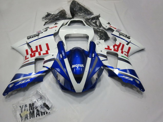 Carene Moto Yamaha R1 2000-2001 - Bianco Blu Rosso Fiat Motul