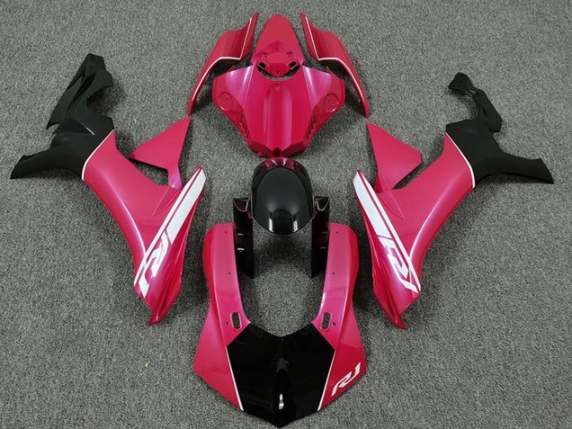 Carene Moto Yamaha R1 2015-2019 - Rosa Bianco Nero Lucido