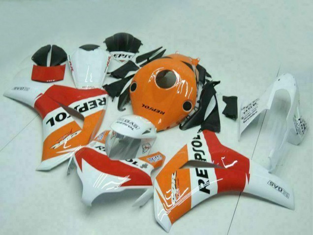 Carene Moto Honda CBR1000RR 2008-2011 - Arancia Bianco Rosso Nero Repsol