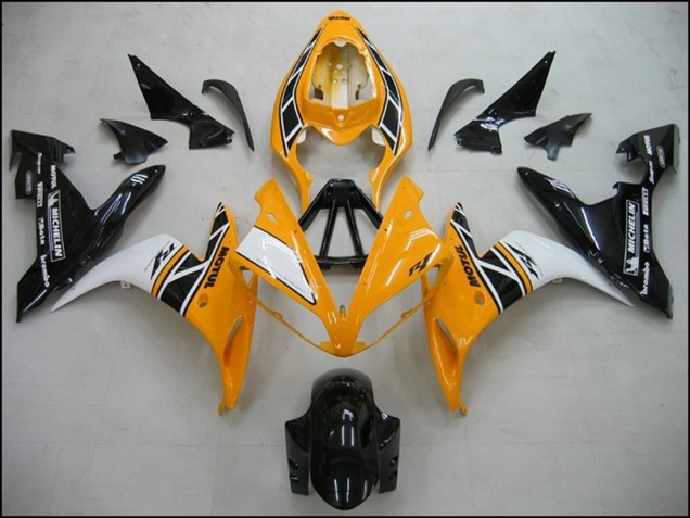 Carene Moto Yamaha R1 2004-2006 - Giallo Bianco Nero OEM Stile