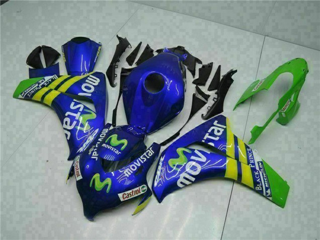 Carene Moto Honda CBR1000RR 2008-2011 - Blu Giallo Verde MoviStar Castrol
