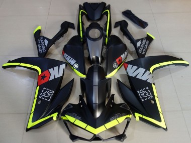 Carene Moto Yamaha R3 2015-2018 - Giallo Grigio Nero Opaco Stella