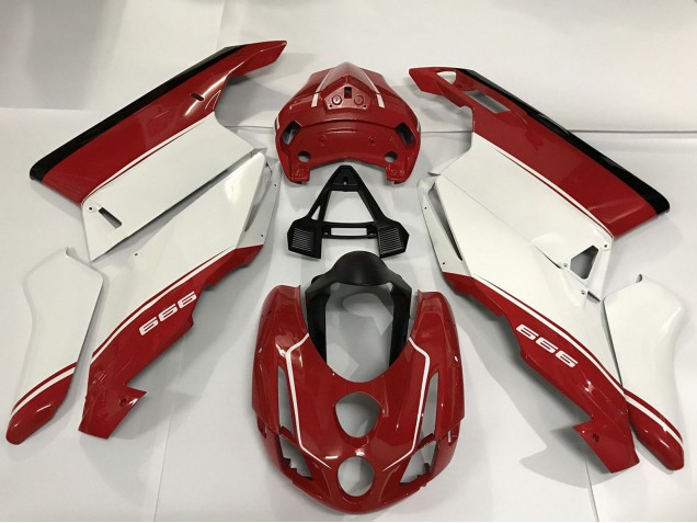 Carene Moto Ducati 999 2003-2004 - Bianco Rosso Nero