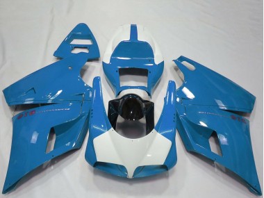 Carene Moto Ducati 916 1993-2005 - Azzurro Chiaro Nero Lucido