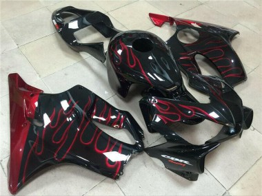 Carena Moto Honda CBR600 F4i 2001-2003 - Nero Lucido Rosso Fiamma