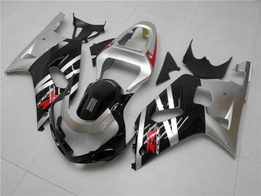 Carene Moto Suzuki GSXR 600/750 2001-2003 - Argento Nero Lucido Rosso