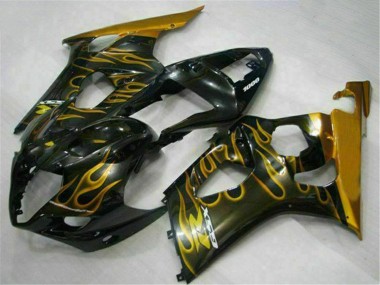 Carene Moto Suzuki GSXR 1000 2003-2004 - Nero Lucido Oro Fiamma