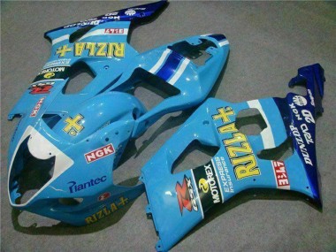 Carene Moto Suzuki GSXR 1000 2003-2004 - Blu Bianco Giallo Rizla