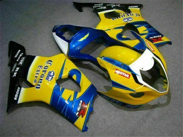 Carene Moto Suzuki GSXR 1000 2003-2004 - Giallo Blu Bianco Rosso Corona Motul