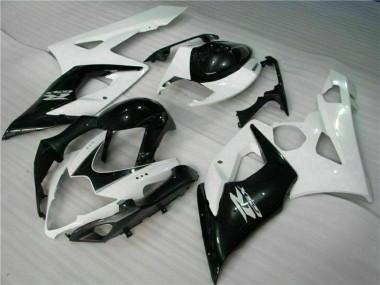 Carene Moto Suzuki GSXR 1000 2005-2006 - Bianco Nero Lucido