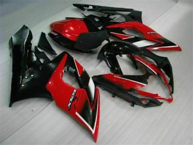 Carene Moto Suzuki GSXR 1000 2005-2006 - Rosso Nero Lucido Nero Opaco