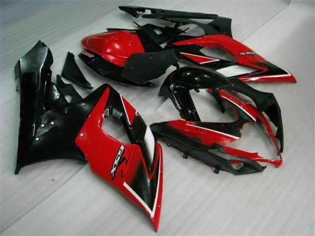 Carene Moto Suzuki GSXR 1000 2005-2006 - Rosso Nero Lucido Nero Opaco
