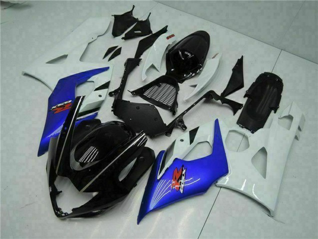Carena Moto Suzuki GSXR 1000 2005-2006 - Bianco Blu Nero Lucido
