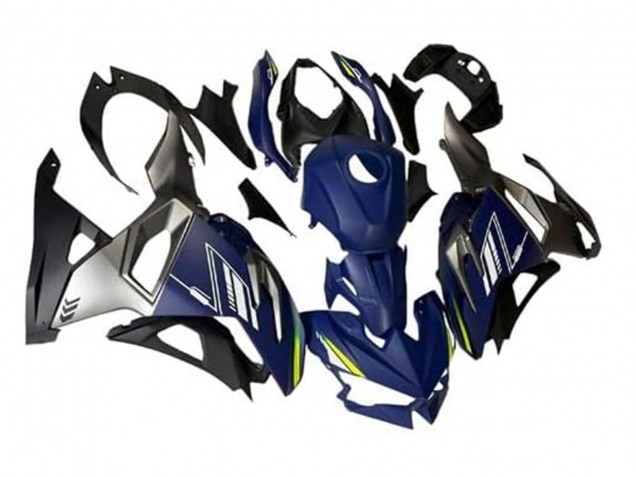 Carene Moto Kawasaki Ninja 500 EX500R 2024-2026 - Blu Bianco Giallo Argento Nero
