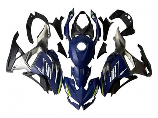 Carene Moto Kawasaki Ninja 500 EX500R 2024-2026 - Blu Bianco Giallo Argento Nero