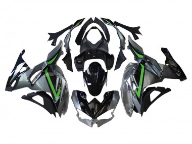 Carene Moto Kawasaki Ninja 500 EX500R 2024-2026 - Grigio Verde Nero