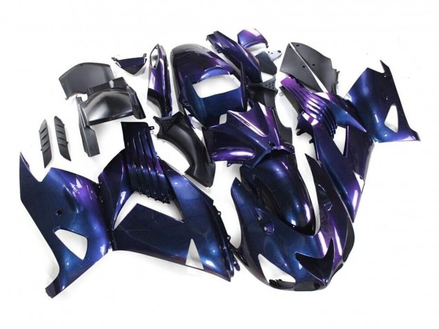 Carene Moto Kawasaki ZX14R ZZR1400 2006-2011 - Camaleonte Blu Viola