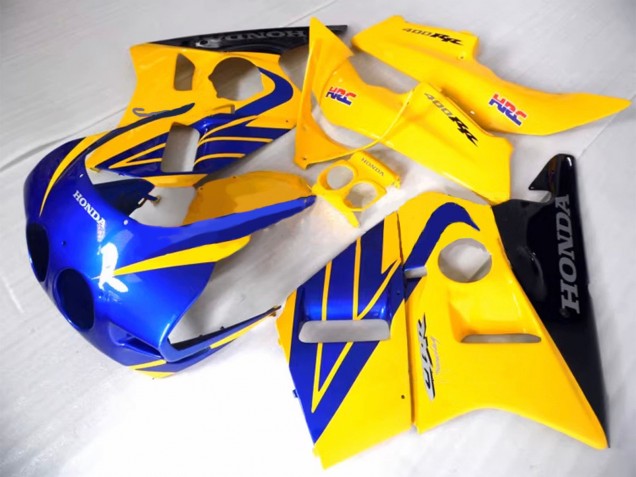 Carene Moto Honda CBR400RR NC23 1987-1989 - Giallo Blu Nero Lucido
