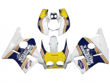 Carene Moto Honda CBR400RR NC23 1987-1989 - Bianco Giallo Blu Rothmans