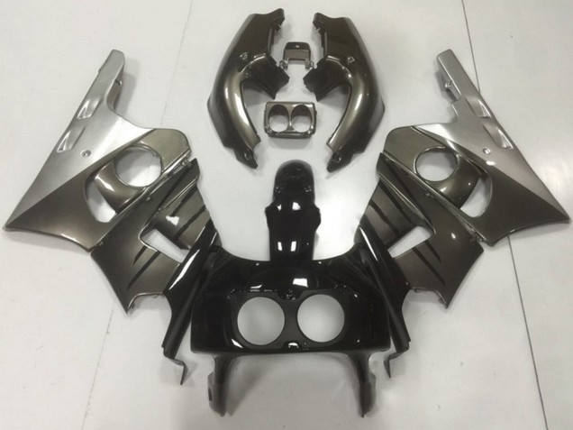 Carene Moto Honda CBR400RR NC29 1990-1999 - Argento Grigio Nero Lucido