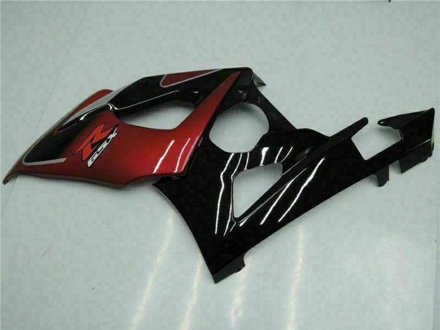 Carene Moto Suzuki GSXR 1000 2005-2006 - Rosso Argento Nero Lucido