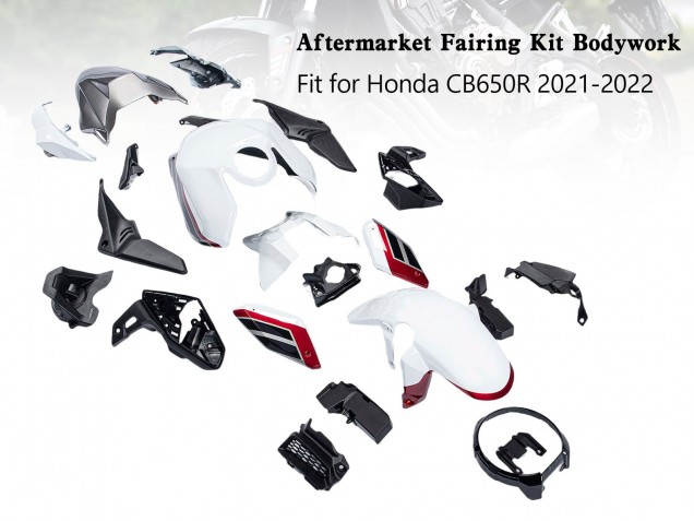 Carene Moto Honda CB650R 2019-2022 - Bianco Nero Rosso